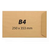 Plic B4 kraft autoadeziv, 250 x 353 mm, 110 g/mp